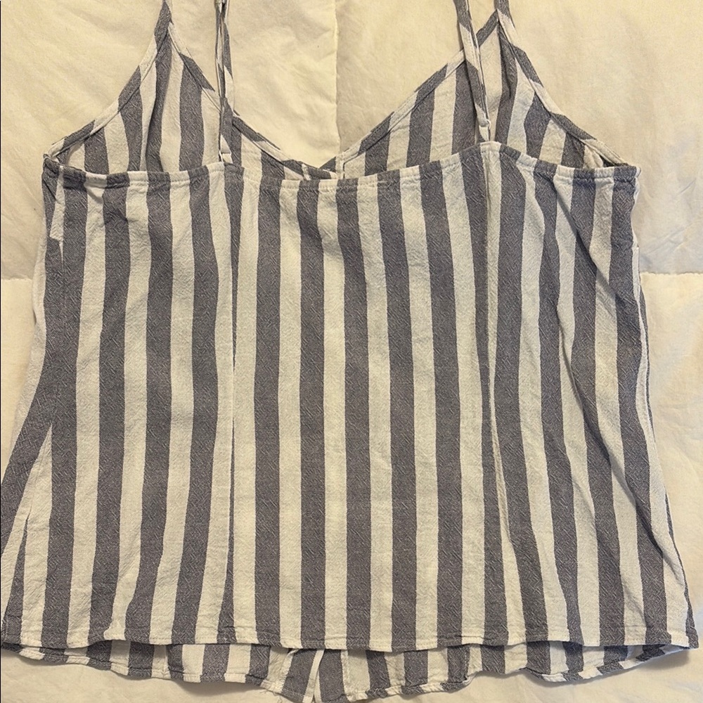 Dynamite Linen Striped Button-Down Top - Picture 4 of 4